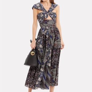 Ulla Johnson Naaila halter batik midi dress